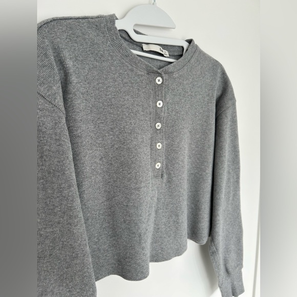 Aritzia Wilfred Free ribbed crop sweater, size XS, fits XS/S - Picture 4 of 8